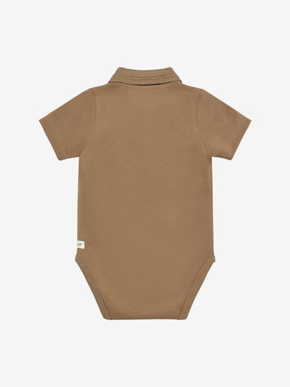 Korte Mouwen Polo Romper - Biologisch katoen - Tiger's Eye - En Fant