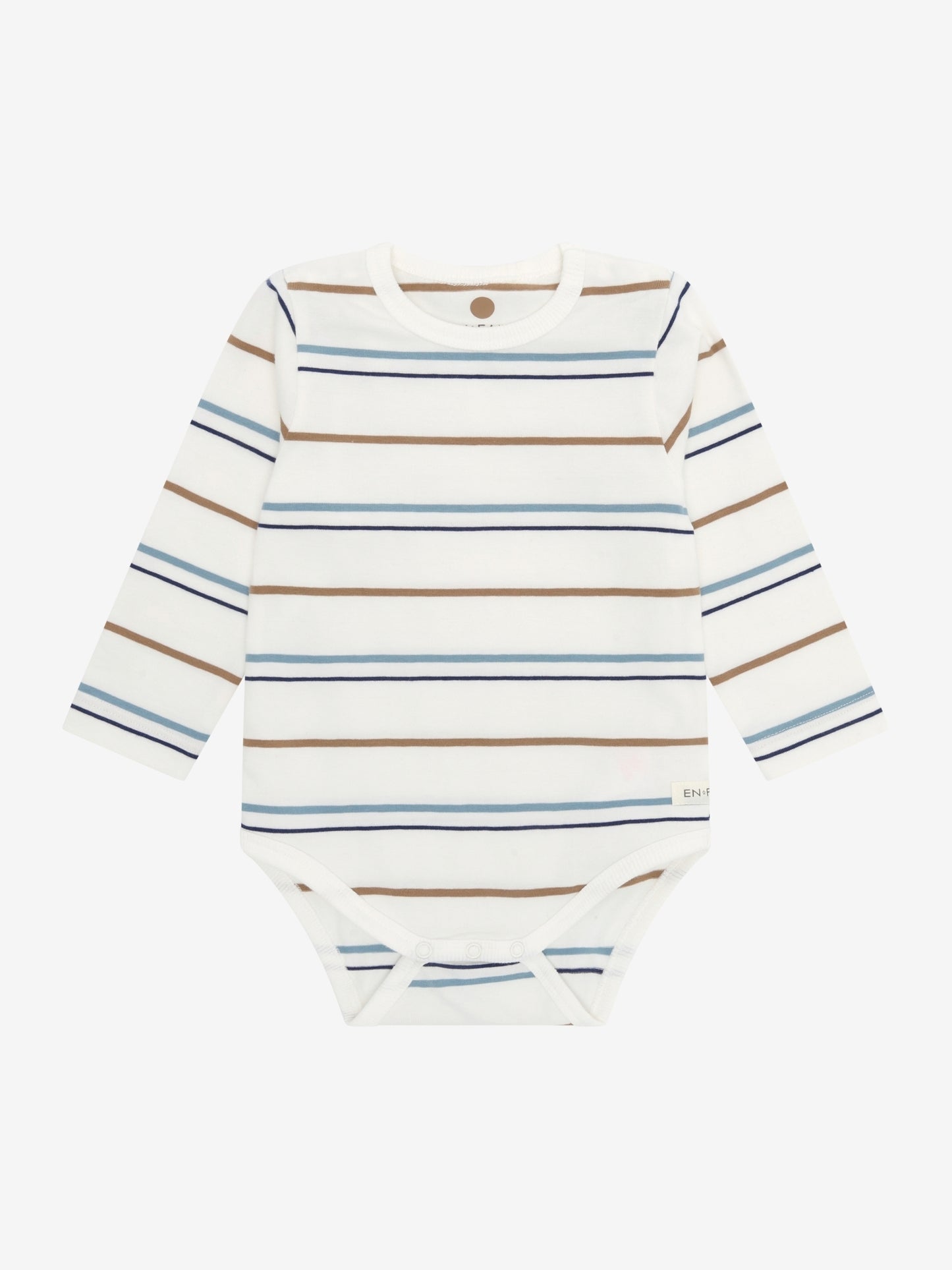 Romper lange mouw - Biologisch katoen - Egret/Gestreept - Body LS Stripe - En Fant