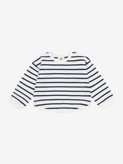 Oversized Sweatshirt - Baumwolle - Medieval Blue - Sweatshirt Stripe - En Fant