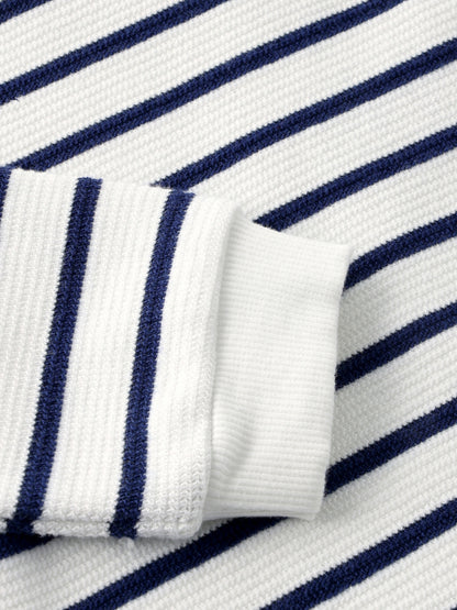 Oversized Sweatshirt - Baumwolle - Medieval Blue - Sweatshirt Stripe - En Fant