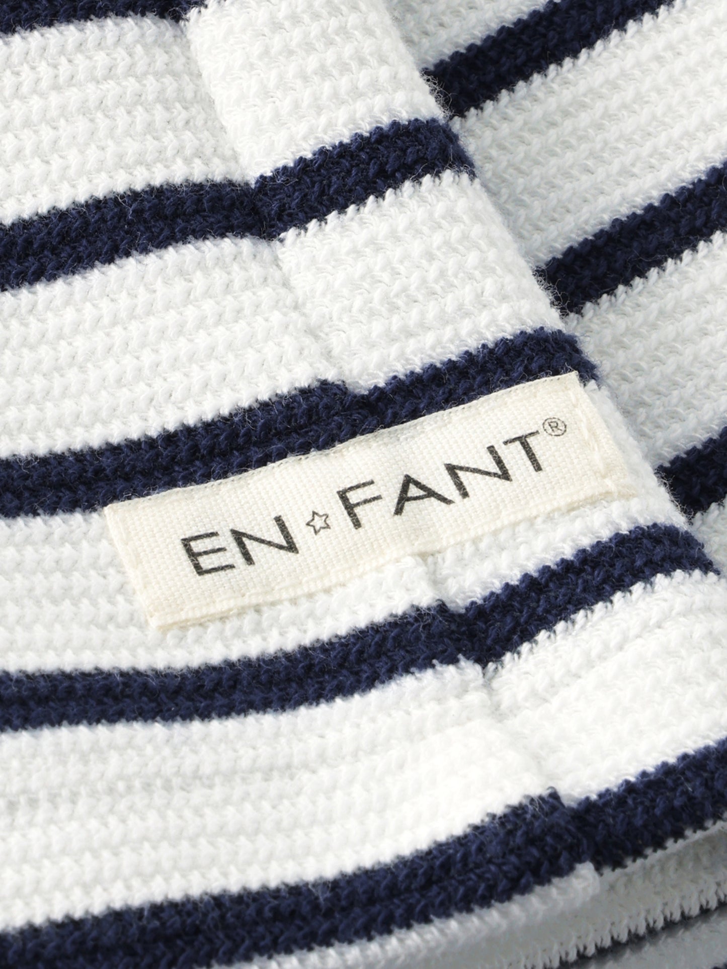 Gestreifte kurze Hose - Sweat Shorts - Medieval Blue Stripe - Baumwolle - En Fant