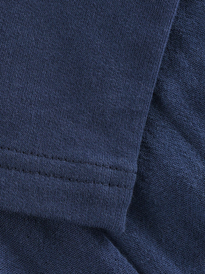 Long pants - Cotton muslin & sweat - Medieval Blue - Pants Muslin - En Fant