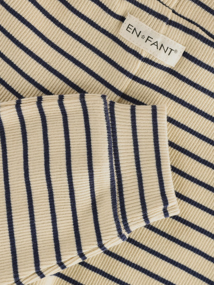 Gestreept Broekje - Rib Stripe Pants - Medieval Blue - Katoen - En Fant