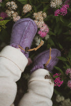 Emo Babyschuhe Lilly – Wollen Babyschuhe – Lila – 100% Wolle – Alwero