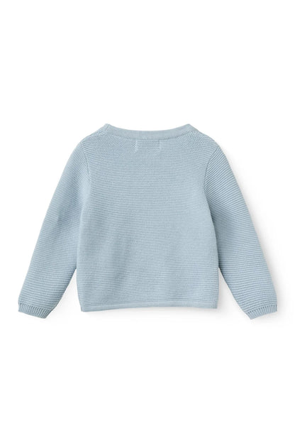 Gebreid baby vestje - Biologisch katoen - Blauw/Soft Blue - Copenhagen Colors