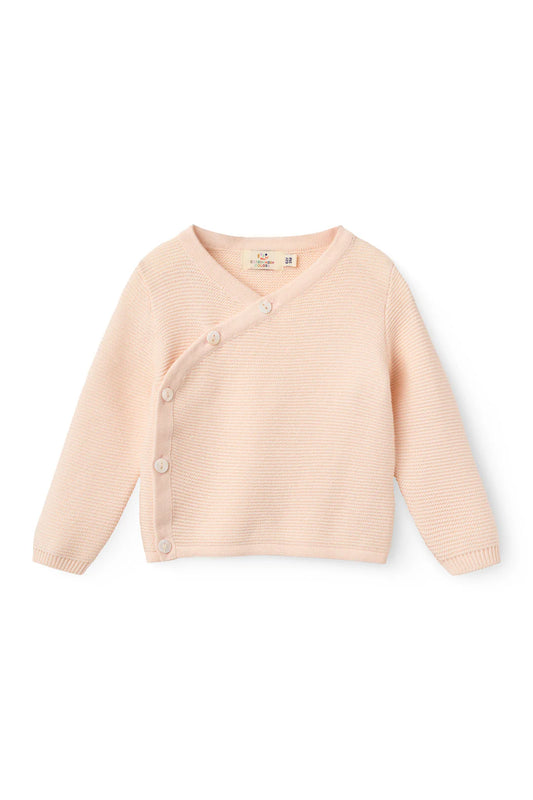 Gebreid baby vestje - Biologisch katoen - Soft Pink/Roze - Copenhagen Colors