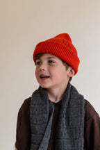 Beanie Fonzie Kids - 100% extra fine Italiaanse merino wol - HVID