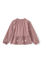 Blouse met borduursel - Winter Rose Check Comb - 100% biologisch katoen - Copenhagen Colors - achterkant
