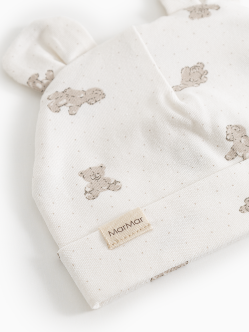 Babymutsje Aiko Ear – Teddybears – Modal & biologisch katoen – MarMar Copenhagen