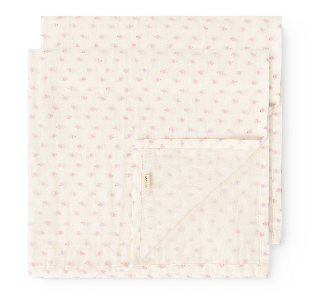 Hydrofiele doeken – Ada 2-pack – Mini Bloom – biologisch katoen – MarMar Copenhagen