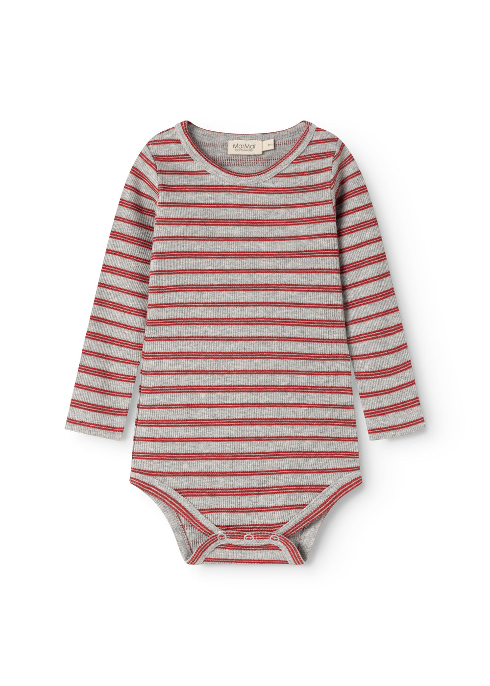 Benedicte Cherry Stripe – Romper – Modal Fine Rib – MarMar Copenhagen