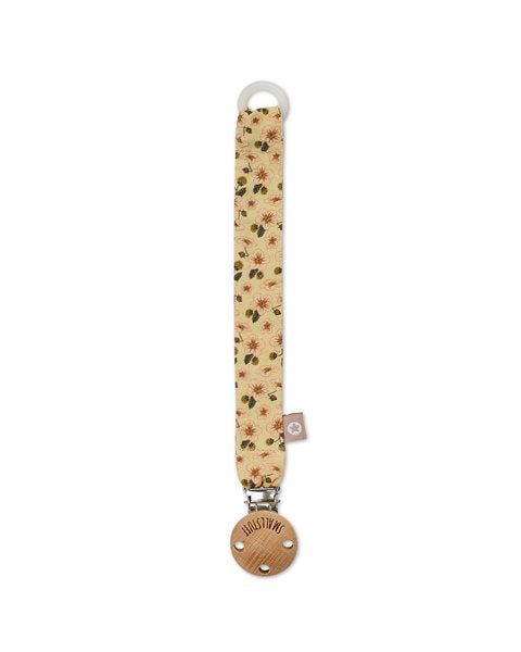 Speenkoord - Biologisch katoen - Butter yellow/bloemen - SmallStuff