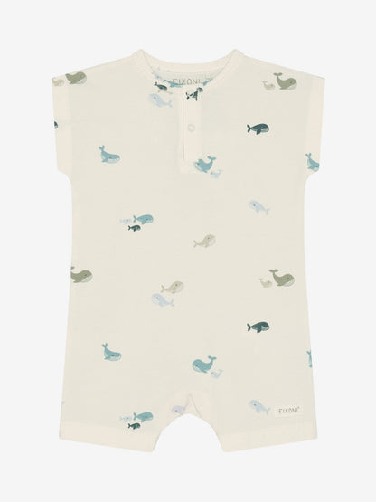 Summer outfit - Jumpsuit - Blue/Whales - Fixoni