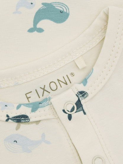 Summer outfit - Jumpsuit - Blue/Whales - Fixoni