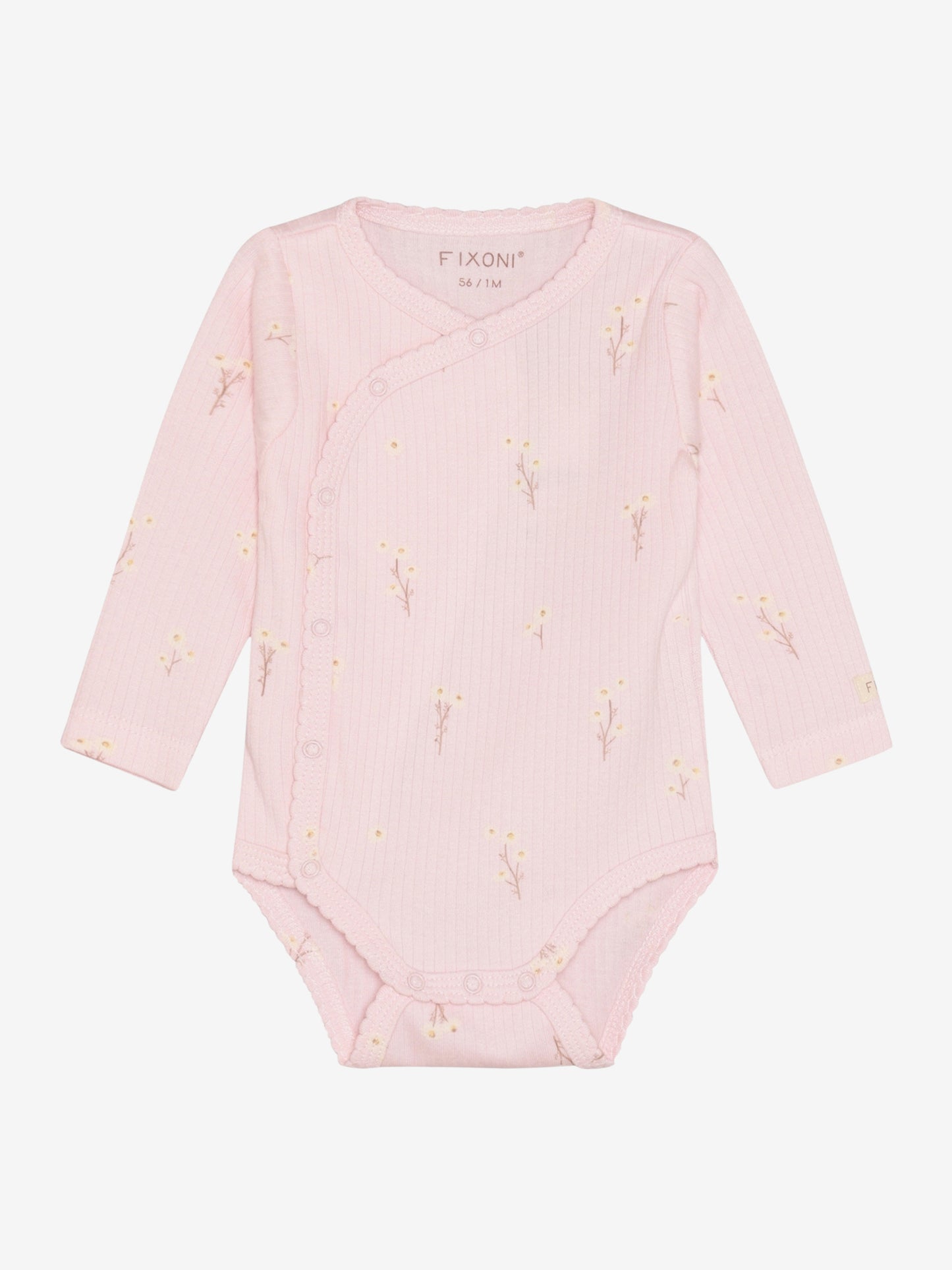 Envelope romper - Modal/cotton blend - Pink/Potpourri - Fixoni