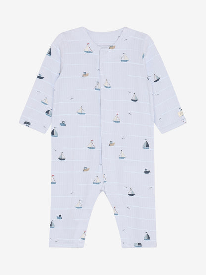 Sleepsuit/pajamas - Modal/cotton mix - Blue/Sailboats - Fixoni