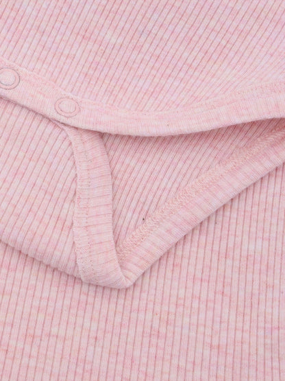 Bodysuit - Modal/cotton - Pink/Bleached Mauve Melange - Fixoni