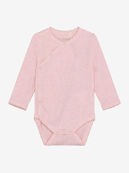 Overslagromper - Modal/katoen - Roze/ Bleached Mauve Melange - Fixoni