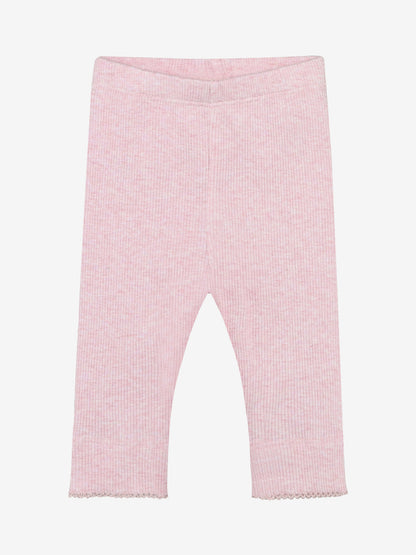 Legging - Modal/katoen - Roze/ Bleached Mauve Melange - Fixoni