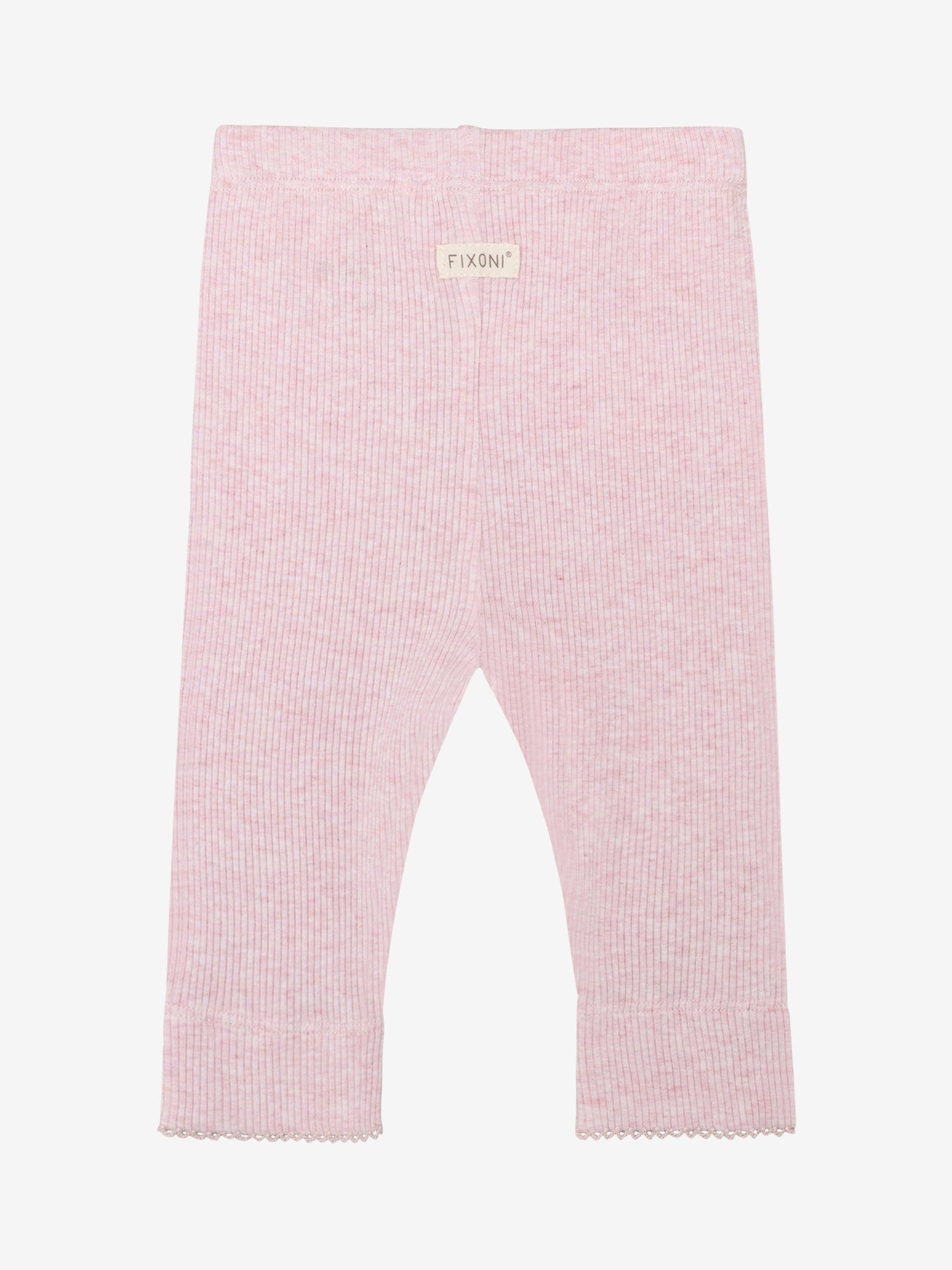 Legging - Modal/katoen - Roze/ Bleached Mauve Melange - Fixoni