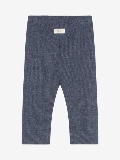 Leggings - Modal/Baumwolle - Dunkelblau/Vintage Indigo Melange - Fixoni