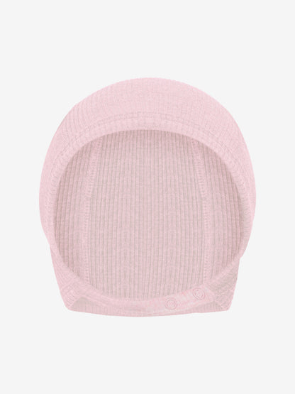 Baby bonnet - Helmet hat - Modal/Cotton - Pink/Bleached Mauve Mélange - Fixoni