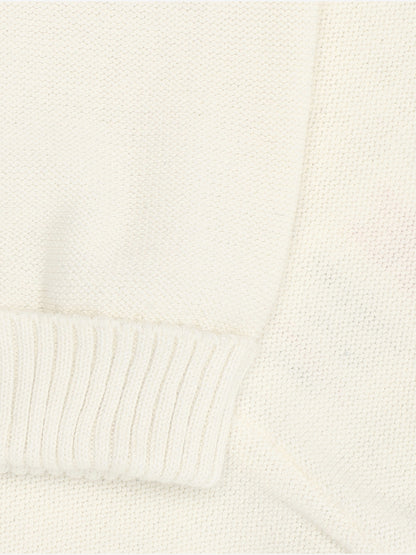 Gestrickte Hose - Bio-Baumwolle - Knit Pants - Antique White - GOTS - Fixoni