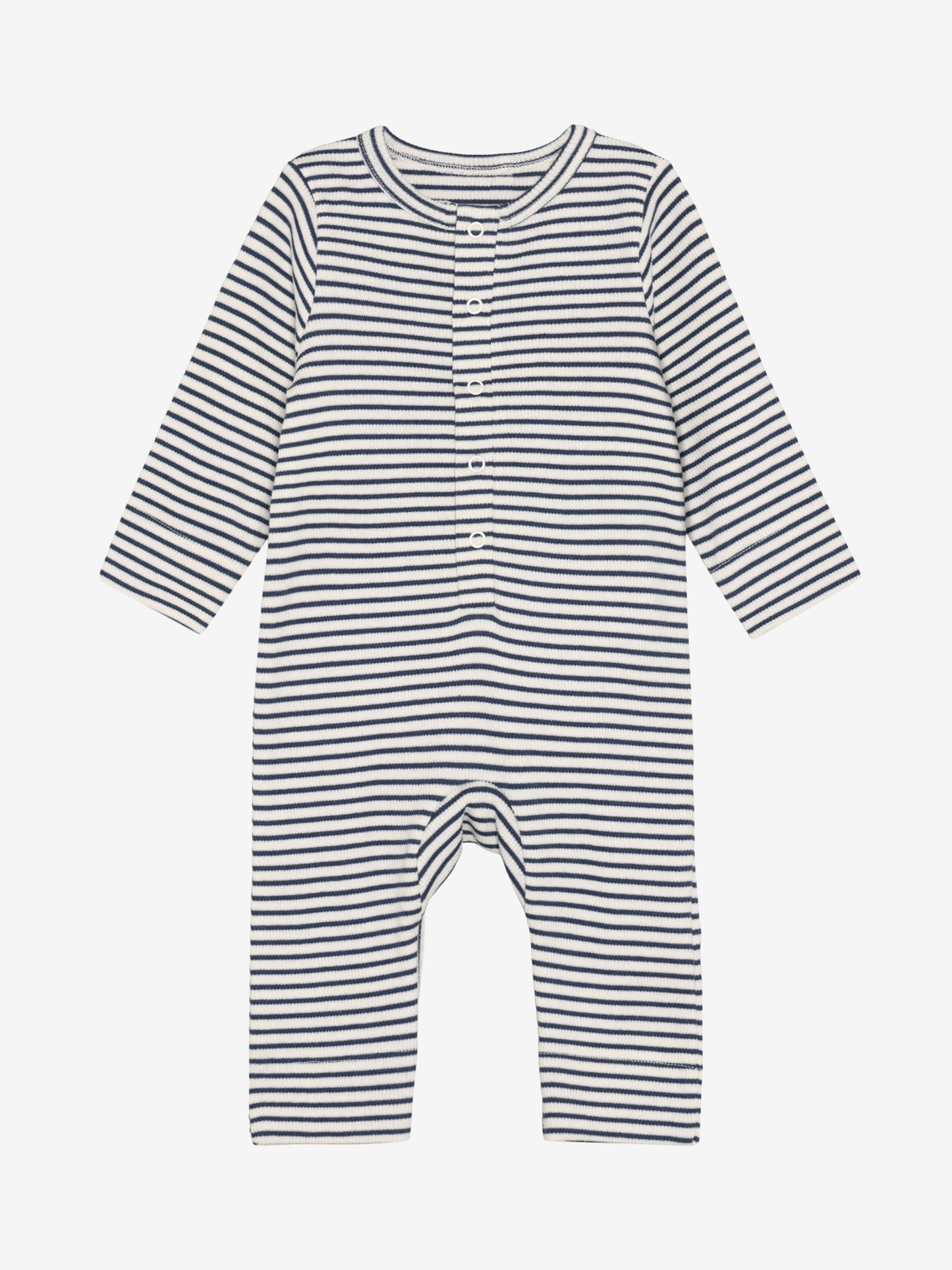 Sleepsuit - Cotton - Striped Blue/Vintage Indigo - Fixoni