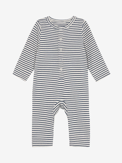 Sleepsuit - Cotton - Striped Blue/Vintage Indigo - Fixoni