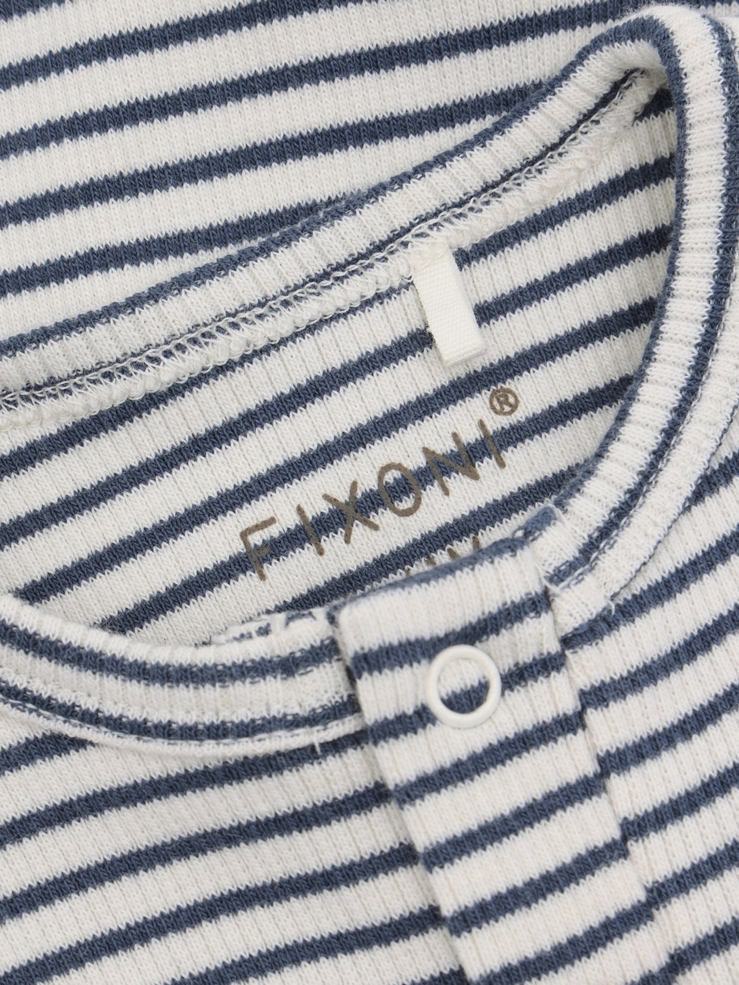 Sleepsuit - Cotton - Striped Blue/Vintage Indigo - Fixoni