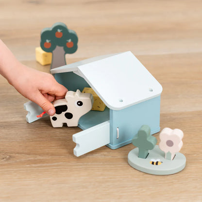Hölzernes Bauernhof-Set - Tiny Farm Spielset - Dotti - Farbmix - Done by Deer