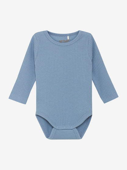 Romper lange mouw - Katoen & Modal mix - Body LS Rib - Windward Blue - Huttelihut