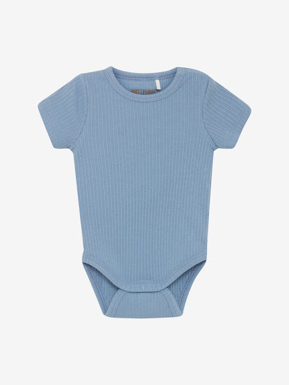 Romper korte mouw - Katoen & Modal mix - Windward Blue - Body SS Rib - Huttelihut