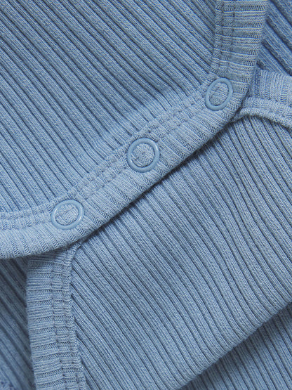 Romper korte mouw - Katoen & Modal mix - Windward Blue - Body SS Rib - Huttelihut