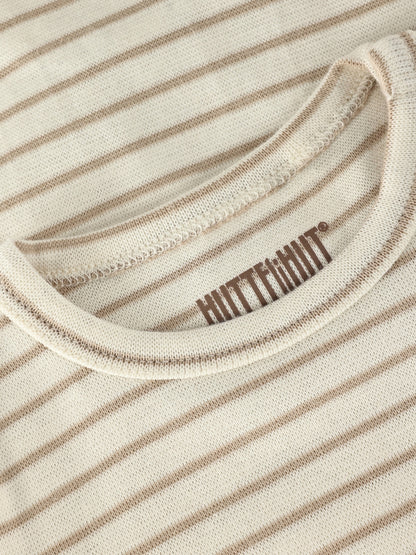 Romper lange mouw - Biologisch katoen - Body LS YD Stripe - White Pepper - Huttelihut
