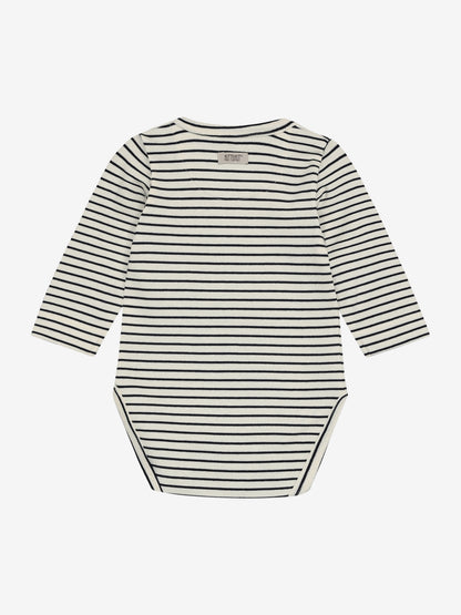 Romper lange mouw - Biologisch katoen - Body LS YD Stripe - Navy Blazer - Huttelihut