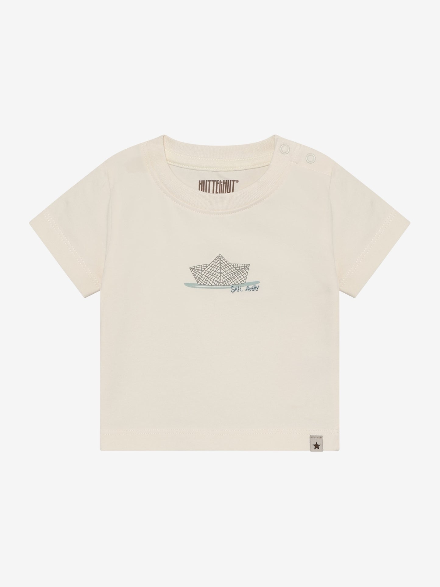T-Shirt Kurzarm - Baumwolle - Weiß/Antique White - Huttelihut