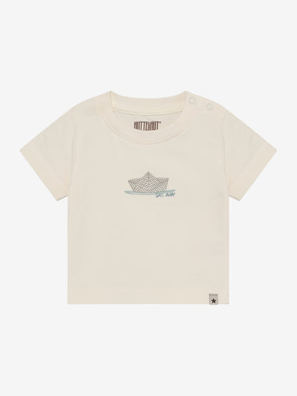 T-Shirt Kurzarm - Baumwolle - Weiß/Antique White - Huttelihut