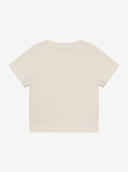 T-Shirt Kurzarm - Baumwolle - Weiß/Antique White - Huttelihut