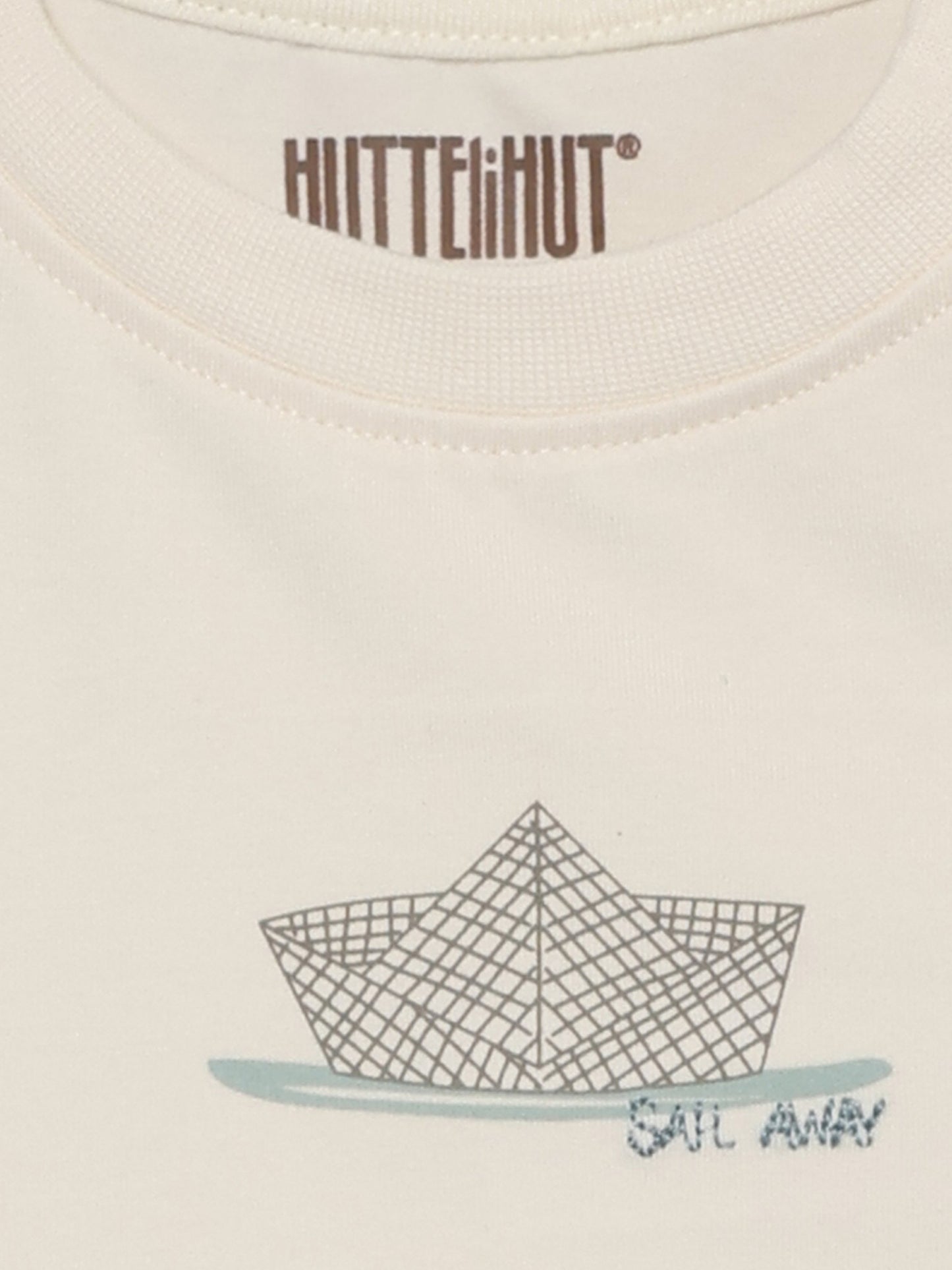 T-Shirt Kurzarm - Baumwolle - Weiß/Antique White - Huttelihut