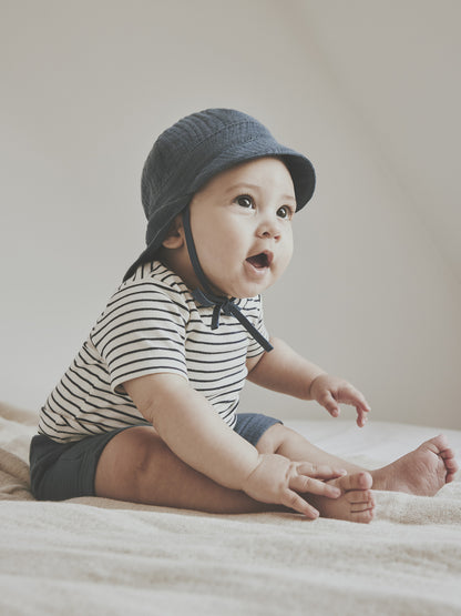 Kurze Hose - Baumwollmusselin - Baby Musselin Shorts - Bering Sea - Huttelihut