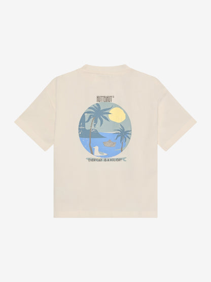 Graphic T-shirt - Organic Cotton - White/Antique White - Huttelihut