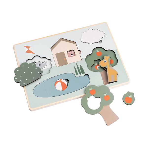 Deer Friends - Houten Laagjes Puzzel - Colour Mix - 18+ maanden - Done by Deer - productfoto