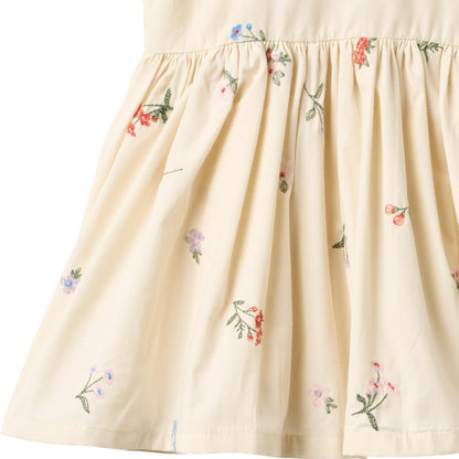 Kleidchen Baby - Latzkleid Wrinkle Sienna - Bio-Baumwolle - Ivory/Creme - Wheat