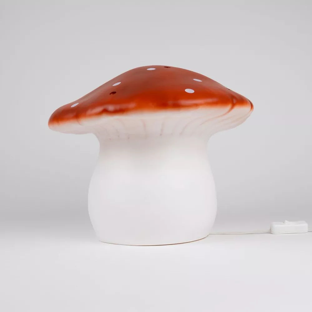 Nachtlampe Pilz Groß – Roter Ziegel mit Dimmer – 29 x 30 cm – Egmont Toys