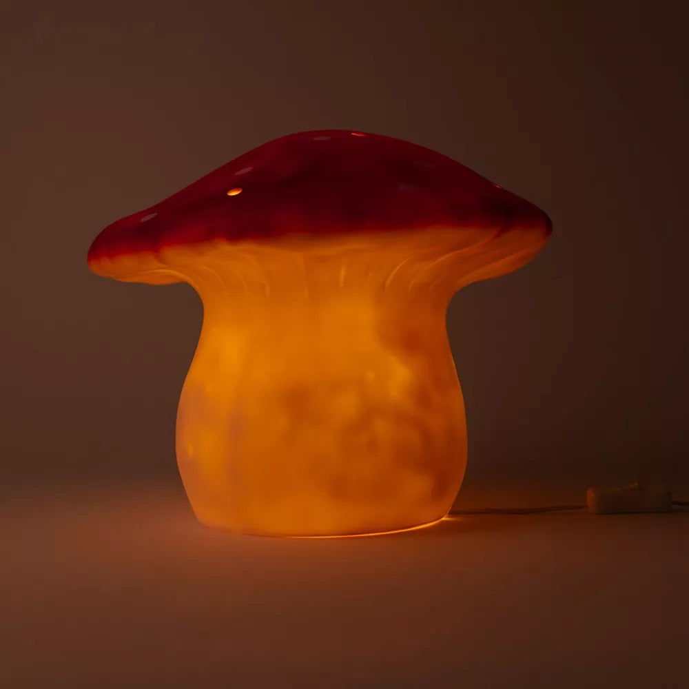 Nachtlampe Pilz Groß – Roter Ziegel mit Dimmer – 29 x 30 cm – Egmont Toys