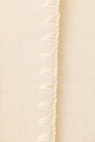 Baby Blanket Wool Fleece - Babydecke mit Festonstich - Engel Natur