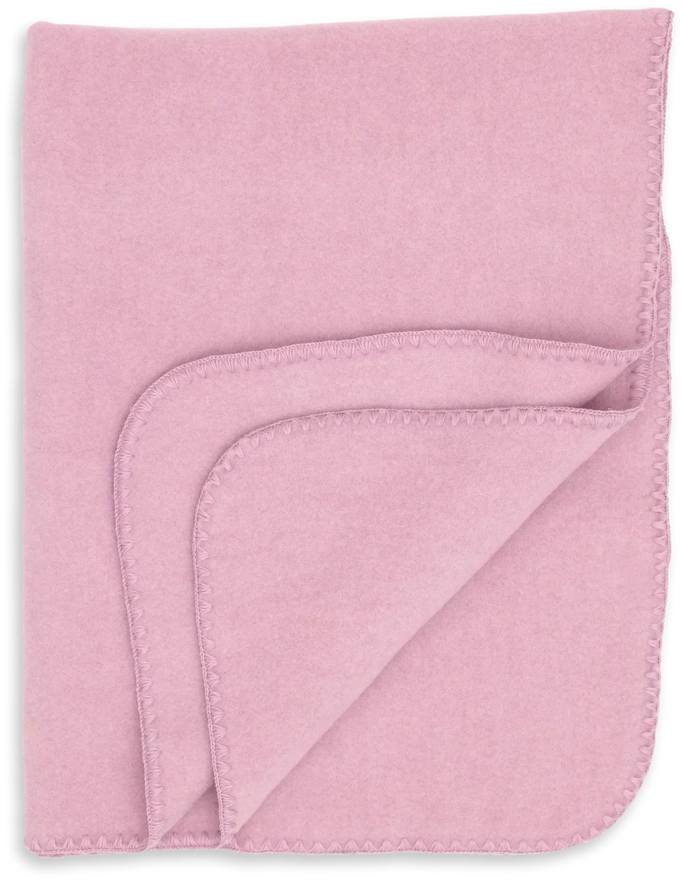 Baby Blanket Wool Fleece - Babydecke mit Festonstich - Engel Natur