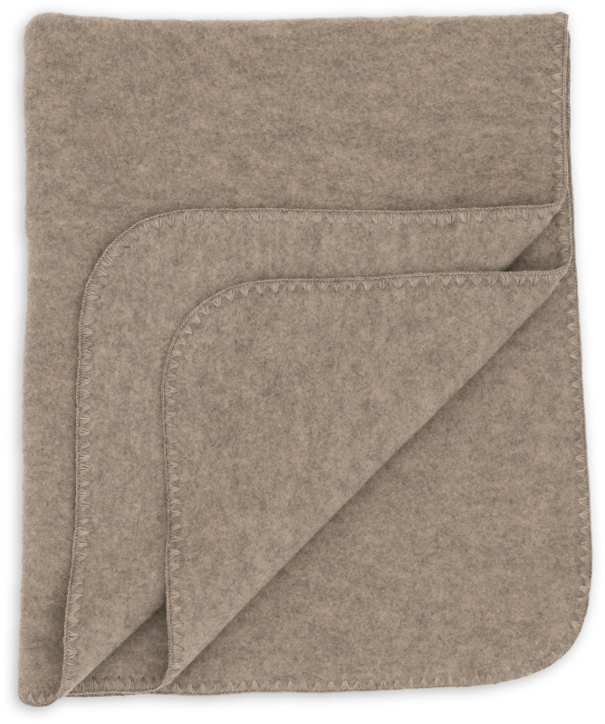 Baby Blanket Wool Fleece - Babydecke mit Festonstich - Engel Natur
