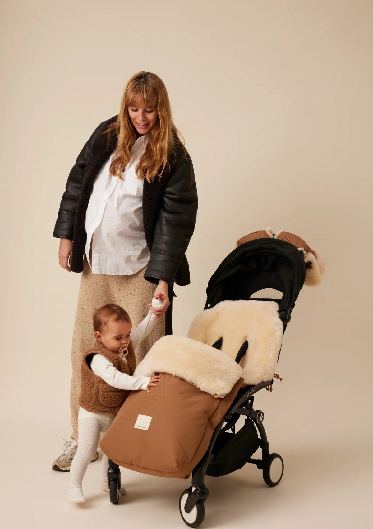 Bruno Buggy Mittens – Kinderwagenwanten van merino schapenvacht – BINIBAMBA